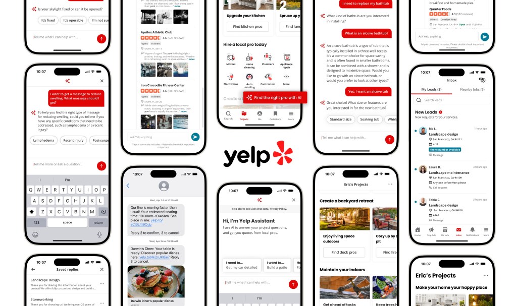 Yelp تطلق مساعدًا جديدًا يعتمد على الذكاء الاصطناعي لمساعدتك في الاتصال بالشركات